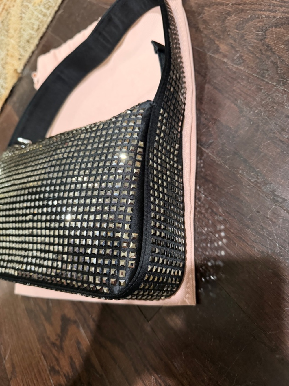 Stuart Weitzman: Black Studded Shoulder Bag - Picture 9 of 10